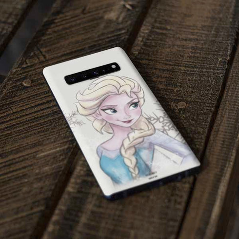 Disney Frozen Elsa Snowflakes Art Galaxy S10 Skin