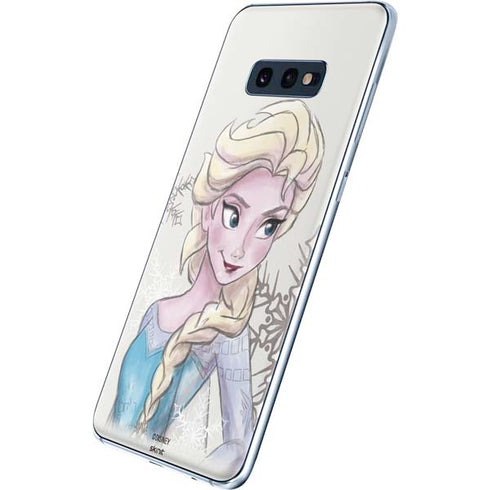 Disney Frozen Elsa Snowflakes Art Galaxy S10e Skin