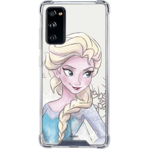 Disney Frozen Elsa Snowflakes Art Galaxy S20 FE Clear Case