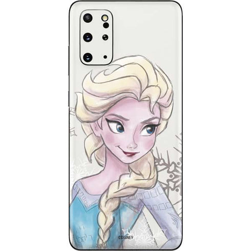 Disney Frozen Elsa Snowflakes Art Galaxy S20 Plus Skin