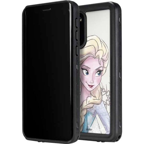 Disney Frozen Elsa Snowflakes Art Galaxy S20 Plus Waterproof Case