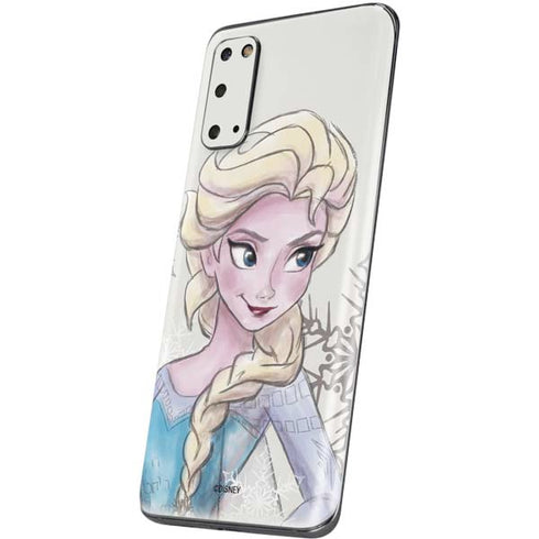 Disney Frozen Elsa Snowflakes Art Galaxy S20 Skin