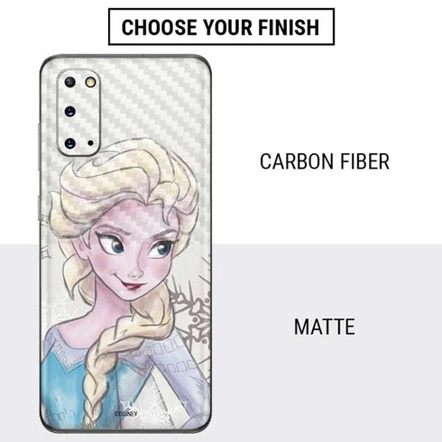 Disney Frozen Elsa Snowflakes Art Galaxy S20 Skin