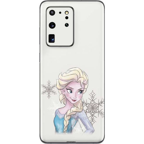Disney Frozen Elsa Snowflakes Art Galaxy S20 Ultra 5G Skin