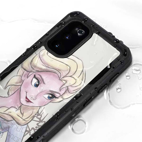 Disney Frozen Elsa Snowflakes Art Galaxy S20 Waterproof Case