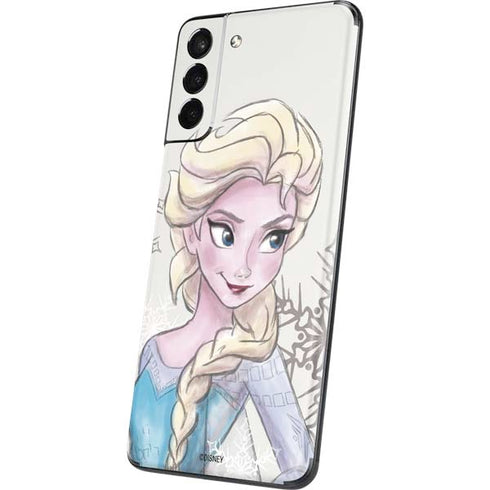 Disney Frozen Elsa Snowflakes Art Galaxy S21 5G Skin