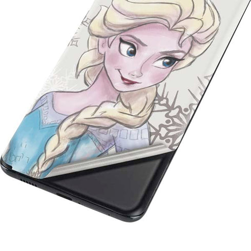Disney Frozen Elsa Snowflakes Art Galaxy S21 5G Skin