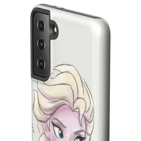 Disney Frozen Elsa Snowflakes Art Galaxy S21 FE Pro Case