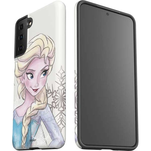 Disney Frozen Elsa Snowflakes Art Galaxy S21 FE Pro Case