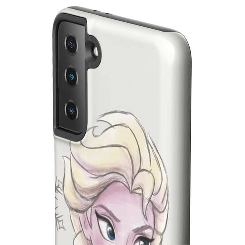 Disney Frozen Elsa Snowflakes Art Galaxy S21 Plus 5G Pro Case