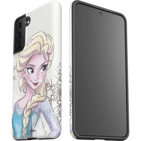 Disney Frozen Elsa Snowflakes Art Galaxy S21 Plus 5G Pro Case