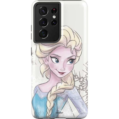 Disney Frozen Elsa Snowflakes Art Galaxy S21 Ultra 5G Pro Case