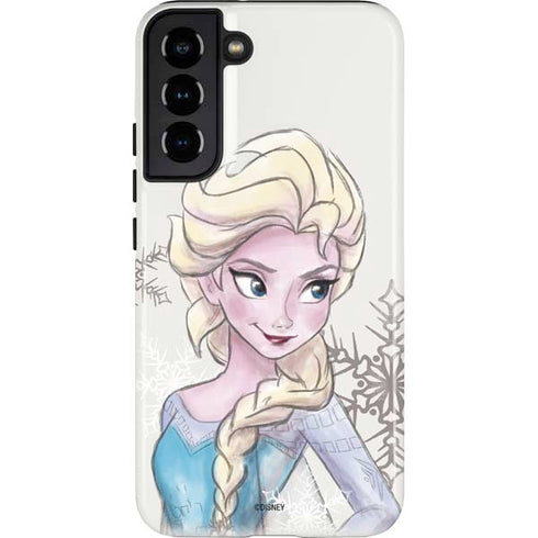 Disney Frozen Elsa Snowflakes Art Galaxy S22 Plus Pro Case