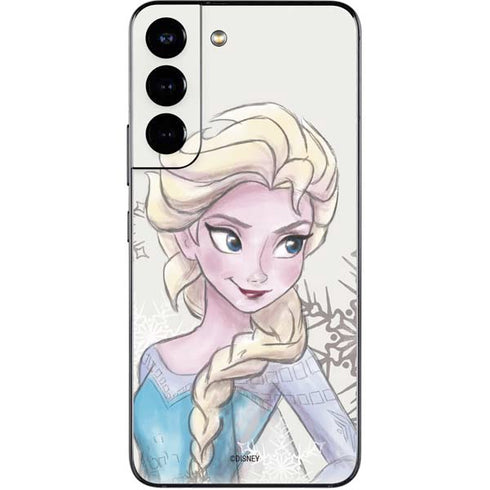 Disney Frozen Elsa Snowflakes Art Galaxy S22 Skin
