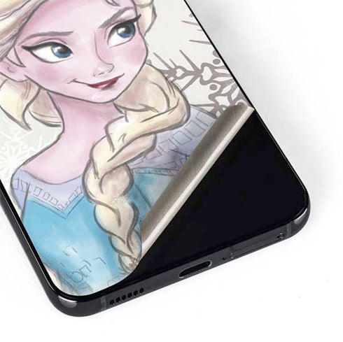 Disney Frozen Elsa Snowflakes Art Galaxy S22 Skin