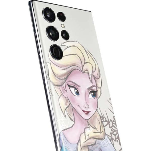 Disney Frozen Elsa Snowflakes Art Galaxy S22 Ultra Skin