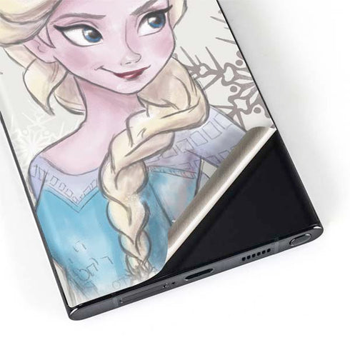 Disney Frozen Elsa Snowflakes Art Galaxy S22 Ultra Skin