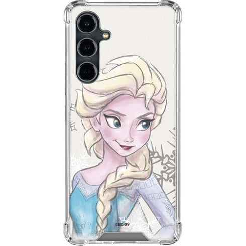 Disney Frozen Elsa Snowflakes Art Galaxy S23 FE Clear Case