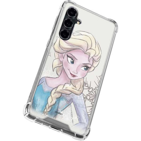 Disney Frozen Elsa Snowflakes Art Galaxy S23 FE Clear Case