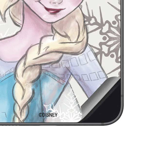 Disney Frozen Elsa Snowflakes Art Galaxy S23 FE Skin