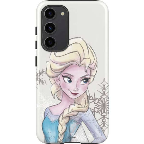 Disney Frozen Elsa Snowflakes Art Galaxy S23 Plus Pro Case