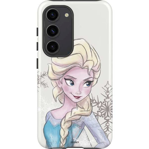 Disney Frozen Elsa Snowflakes Art Galaxy S23 Pro Case