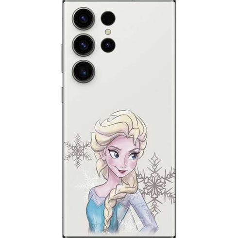 Disney Frozen Elsa Snowflakes Art Galaxy S23 Ultra Skin