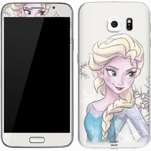 Disney Frozen Elsa Snowflakes Art Galaxy S7 Skin