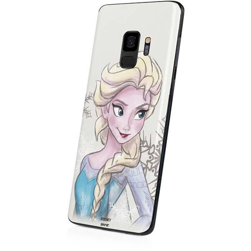 Disney Frozen Elsa Snowflakes Art Galaxy S9 Skin