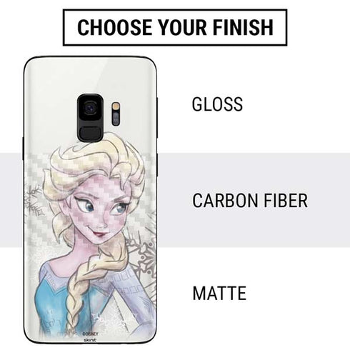 Disney Frozen Elsa Snowflakes Art Galaxy S9 Skin