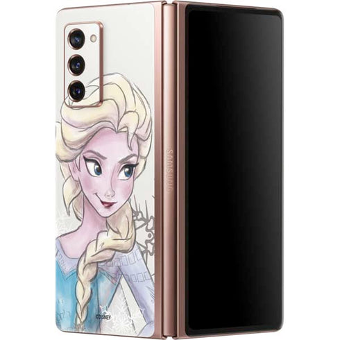 Disney Frozen Elsa Snowflakes Art Galaxy Z Fold2 5G Skin