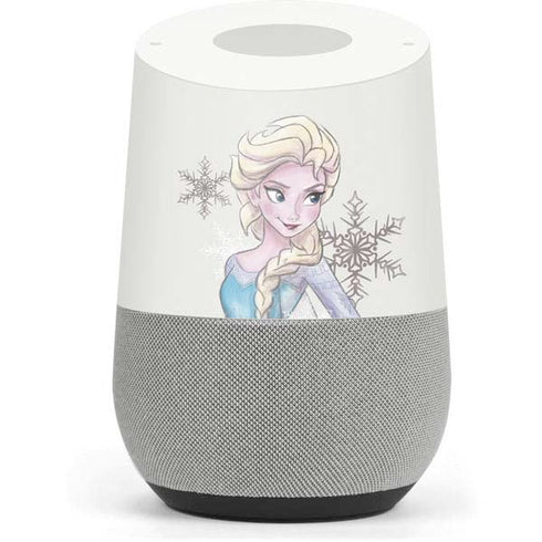 Disney Frozen Elsa Snowflakes Art Google Home Skin