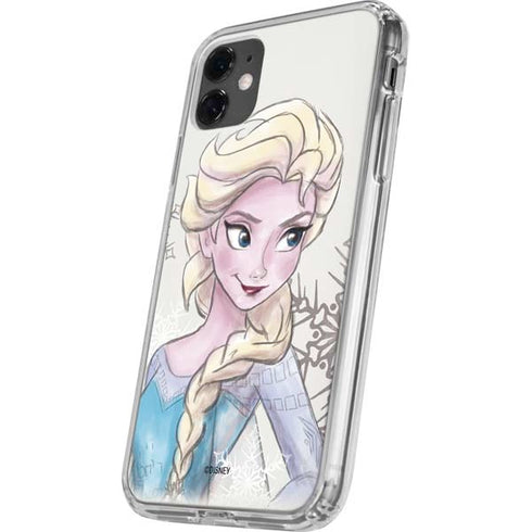 Disney Frozen Elsa Snowflakes Art iPhone 11 Clear Case