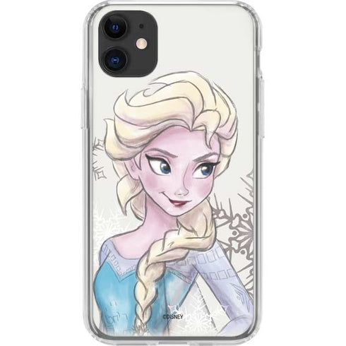 Disney Frozen Elsa Snowflakes Art iPhone 11 Clear Case