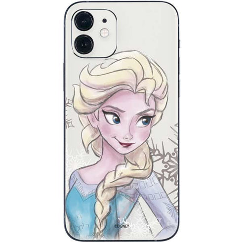Disney Frozen Elsa Snowflakes Art iPhone 12 Skin
