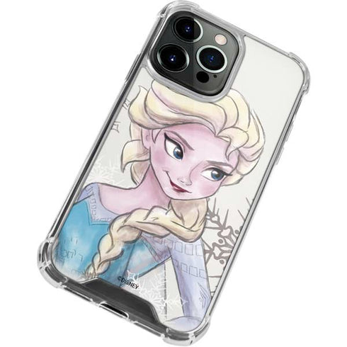 Disney Frozen Elsa Snowflakes Art iPhone 13 Pro Clear Case