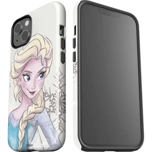 Disney Frozen Elsa Snowflakes Art iPhone 14 Plus Impact Case
