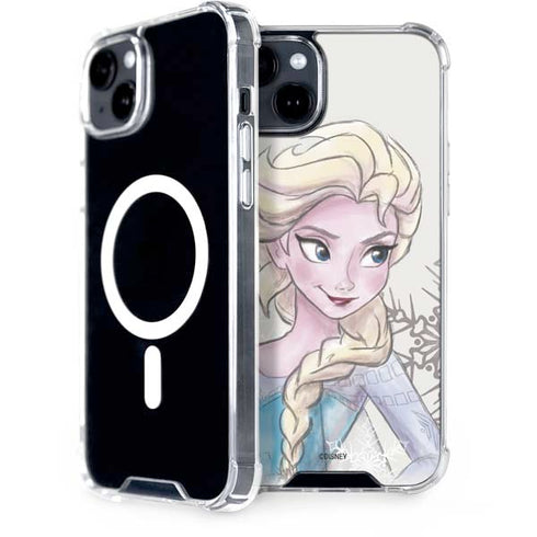 Disney Frozen Elsa Snowflakes Art iPhone 14 MagSafe Case