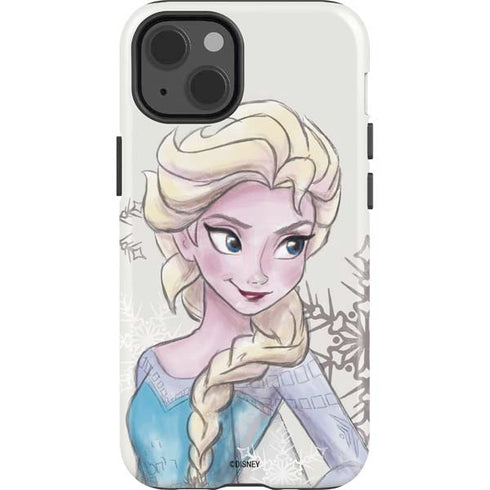 Disney Frozen Elsa Snowflakes Art iPhone 15 Impact Case