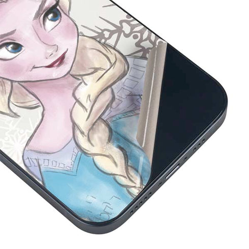 Disney Frozen Elsa Snowflakes Art iPhone 15 Plus Skin