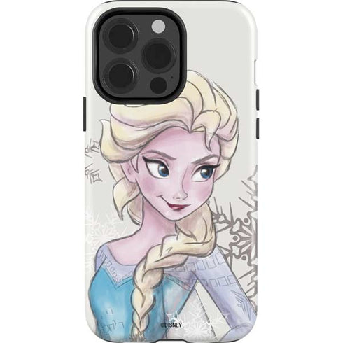 Disney Frozen Elsa Snowflakes Art iPhone 14 Pro Impact Case