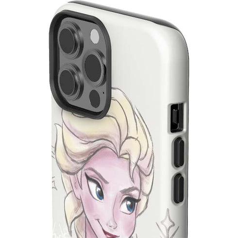 Disney Frozen Elsa Snowflakes Art iPhone 15 Pro Max Impact Case
