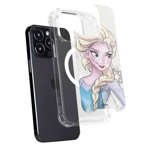 Disney Frozen Elsa Snowflakes Art iPhone 15 Pro Max MagSafe Case