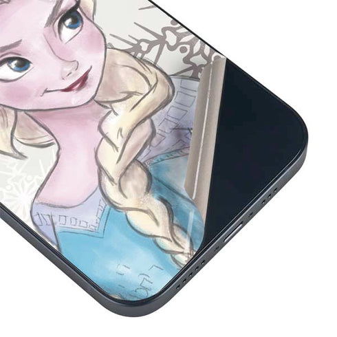 Disney Frozen Elsa Snowflakes Art iPhone 14 Skin