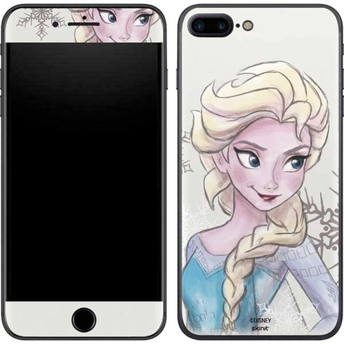 Disney Frozen Elsa Snowflakes Art iPhone 8 Plus Skin