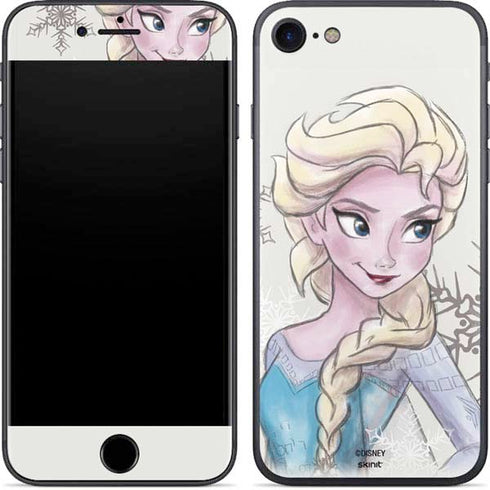 Disney Frozen Elsa Snowflakes Art iPhone 8 Skin