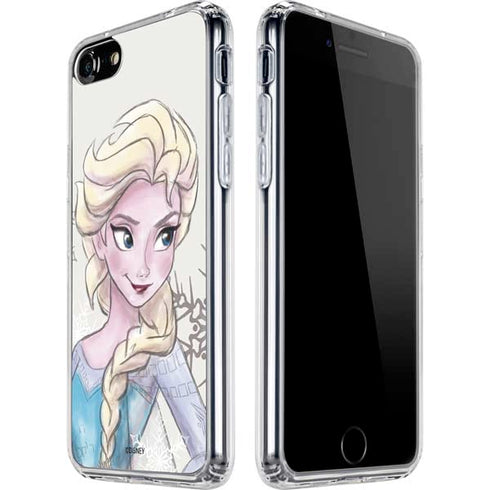 Disney Frozen Elsa Snowflakes Art iPhone SE (2nd & 3rd Gen) Clear Case