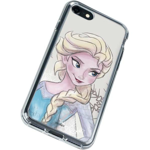 Disney Frozen Elsa Snowflakes Art iPhone SE (2nd & 3rd Gen) Clear Case