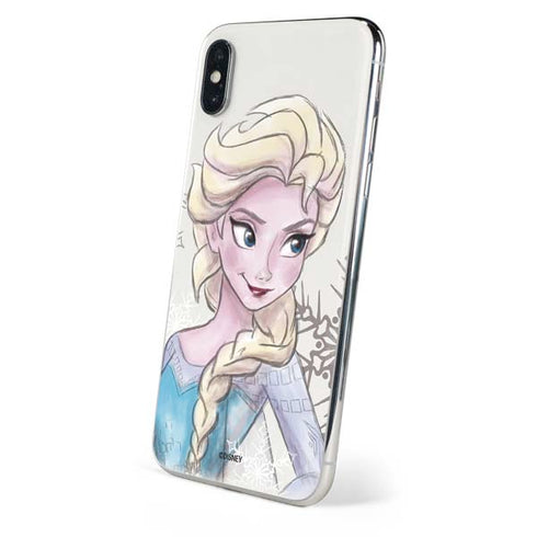 Disney Frozen Elsa Snowflakes Art iPhone XS Skin