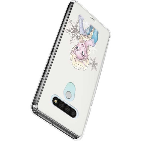Disney Frozen Elsa Snowflakes Art LG Stylo 6 Clear Case
